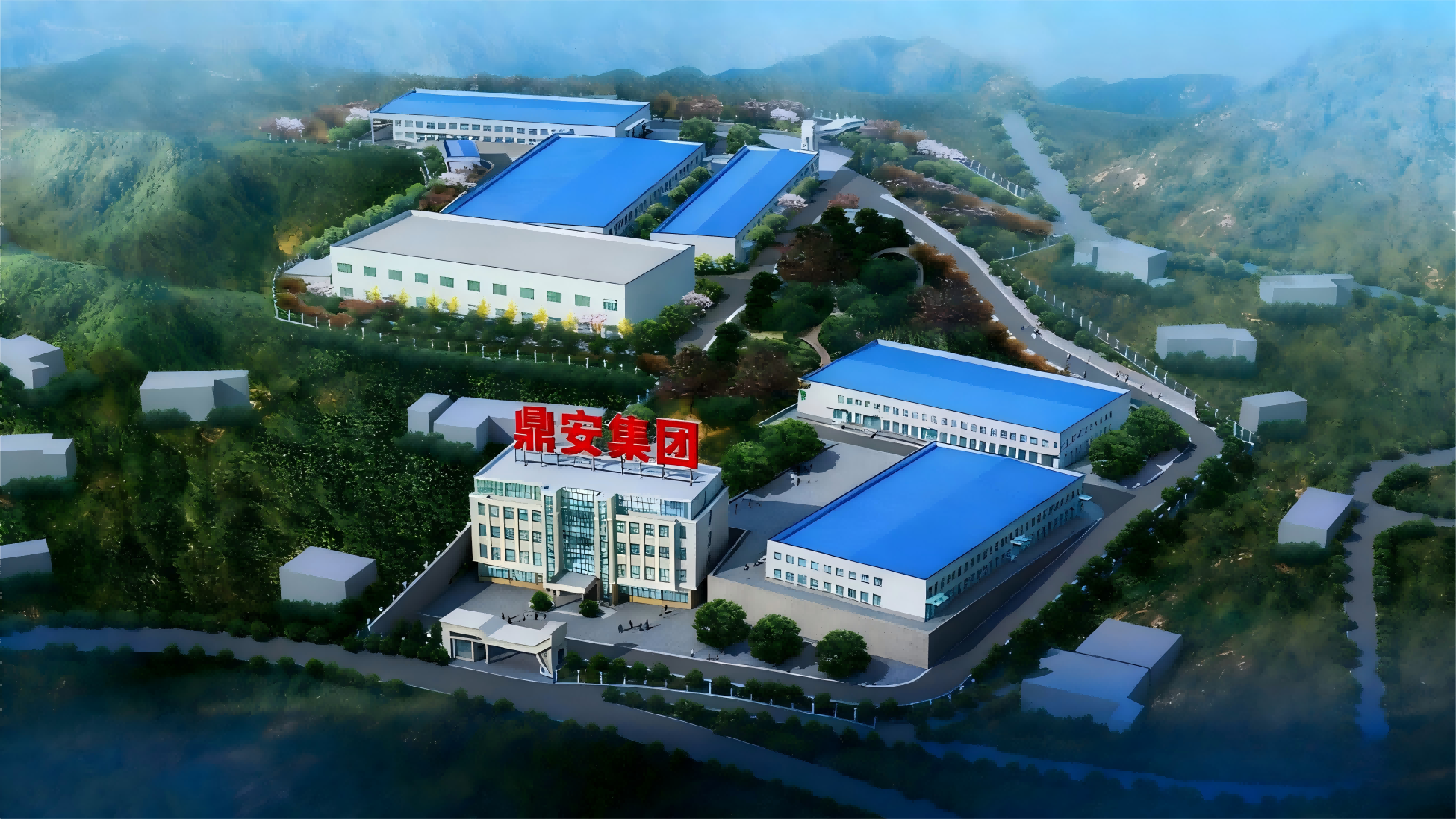 建成后的现代化工厂